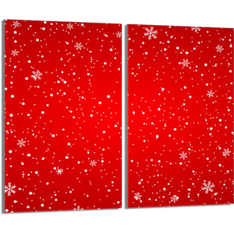 Piastra protettiva in vetro per stufa 2x30x52 Rosso