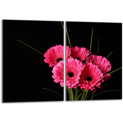 Piastra protettiva in vetro per stufa 2x40x52 Gerbera