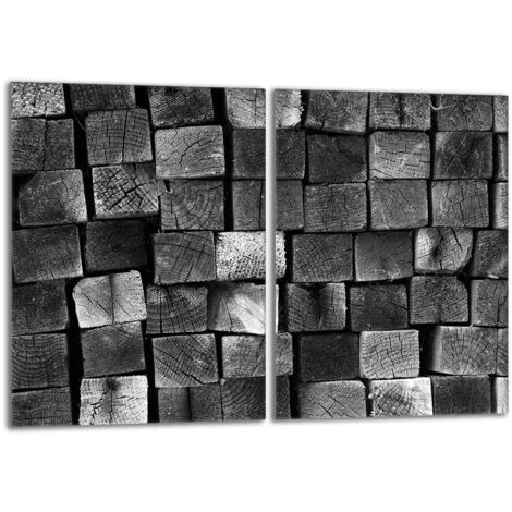Piastra protettiva in vetro per stufa 2x40x52 Legna