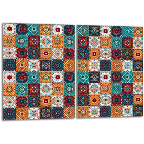 Piastra protettiva in vetro per stufa 2x40x52 Mosaico