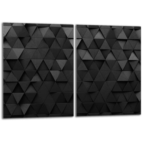 Piastra protettiva in vetro per stufa 2x40x52 Nero