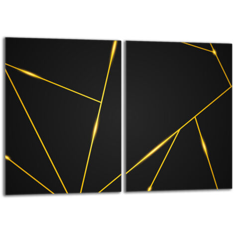 Piastra protettiva in vetro per stufa 2x40x52 Nero