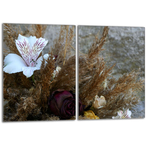 Piastra protettiva in vetro per stufa 2x40x52 Orchidea