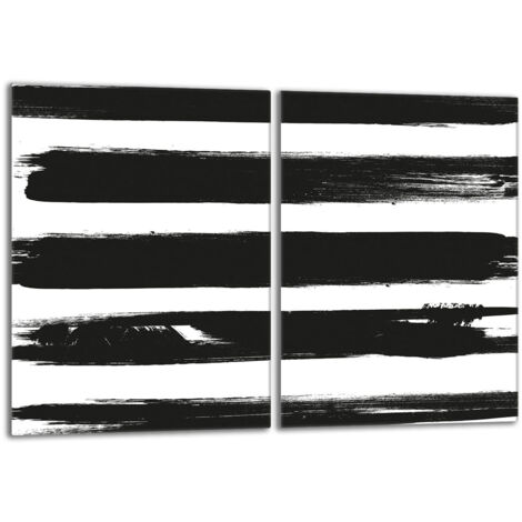 Piastra protettiva in vetro per stufa 2x40x52 strisce