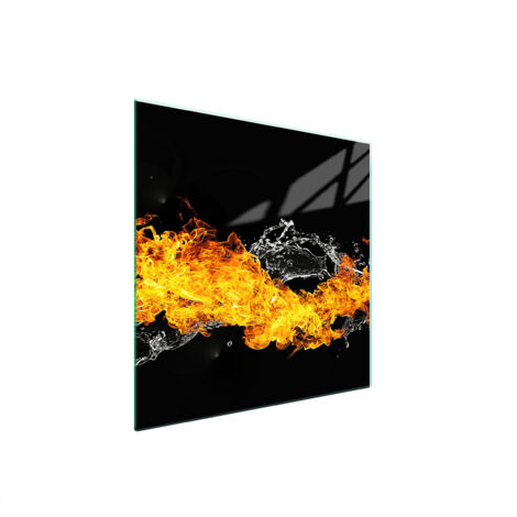 PIASTRA PROTETTIVA IN VETRO PER STUFA 50x52 FIRE