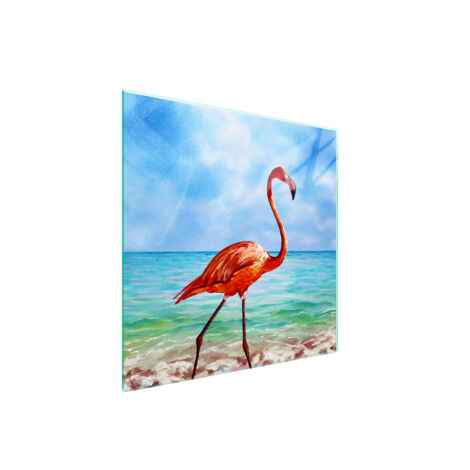 PIASTRA PROTETTIVA IN VETRO PER STUFA 50x52 FLAMINGO
