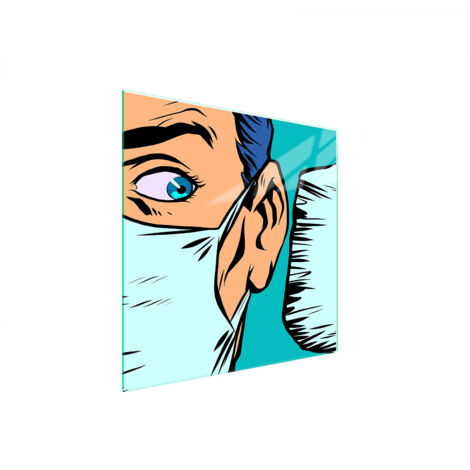 PIASTRA PROTETTIVA IN VETRO PER STUFA 50x52 MASCHERA