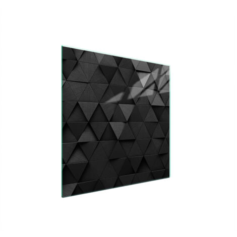 PIASTRA PROTETTIVA IN VETRO PER STUFA 50x52 NERO