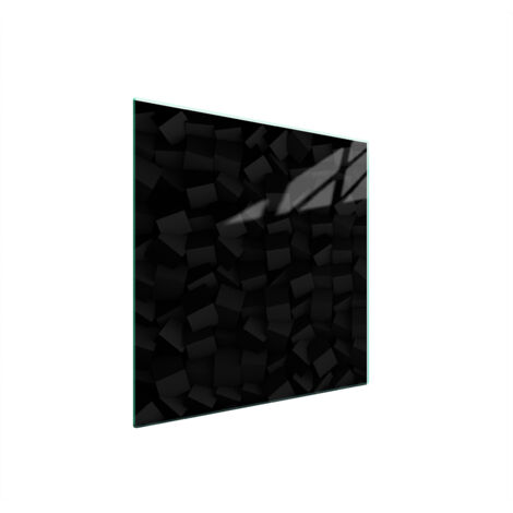 PIASTRA PROTETTIVA IN VETRO PER STUFA 50x52 NERO