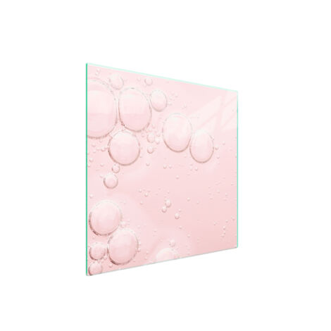 PIASTRA PROTETTIVA IN VETRO PER STUFA 50x52 ROSA