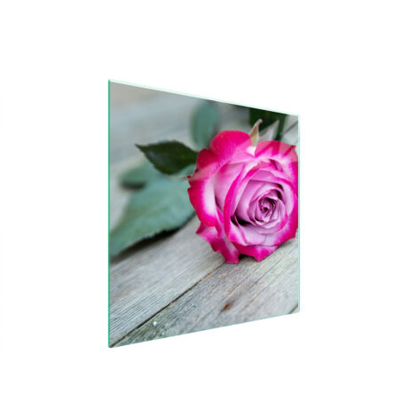 PIASTRA PROTETTIVA IN VETRO PER STUFA 50x52 ROSA