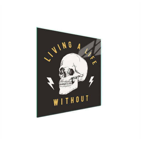 PIASTRA PROTETTIVA IN VETRO PER STUFA 50x52 SKULL