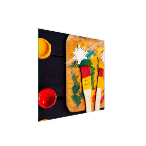 PIASTRA PROTETTIVA IN VETRO PER STUFA 50x52 SMILE