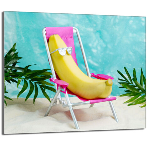 Piastra protettiva in vetro per stufa 60x52 Banana