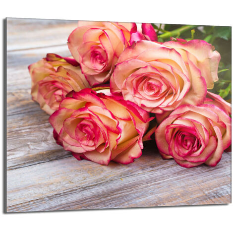 Piastra protettiva in vetro per stufa 60x52 Rose