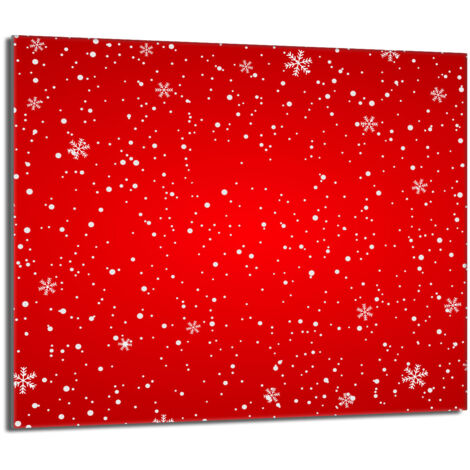 Piastra protettiva in vetro per stufa 60x52 Rosso