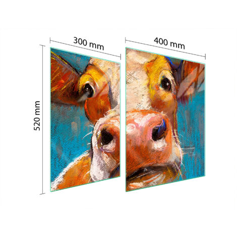 PIASTRA PROTETTIVA IN VETRO PER STUFA 70x52 COW