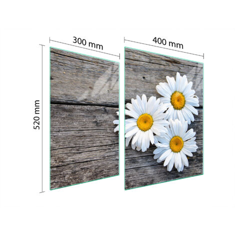 PIASTRA PROTETTIVA IN VETRO PER STUFA 70x52 DAISY