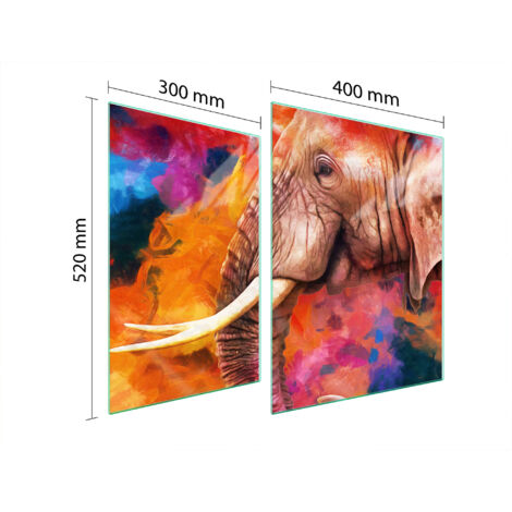 PIASTRA PROTETTIVA IN VETRO PER STUFA 70x52 ELEPHANT