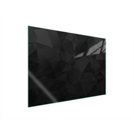 PIASTRA PROTETTIVA IN VETRO PER STUFA 70x52 NERO