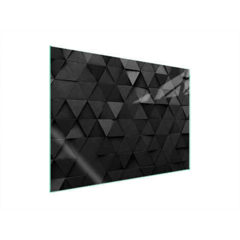 PIASTRA PROTETTIVA IN VETRO PER STUFA 70x52 NERO