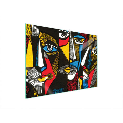 PIASTRA PROTETTIVA IN VETRO PER STUFA 70x52 POP ART.