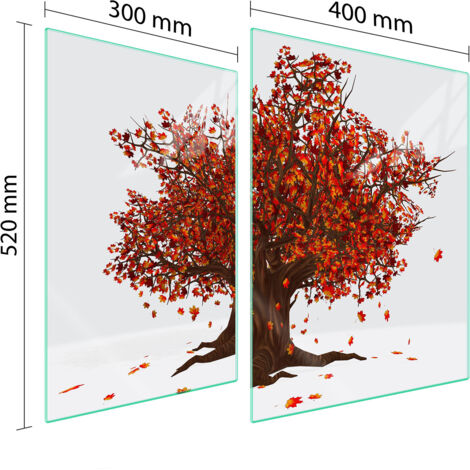 PIASTRA PROTETTIVA IN VETRO PER STUFA 70x52 TREE