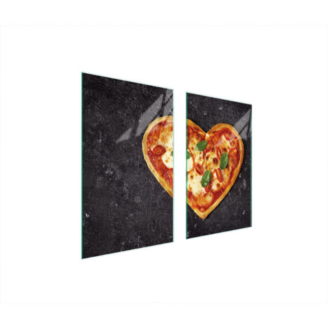 PIASTRA PROTETTIVA IN VETRO PER STUFA 75x52 CUORE