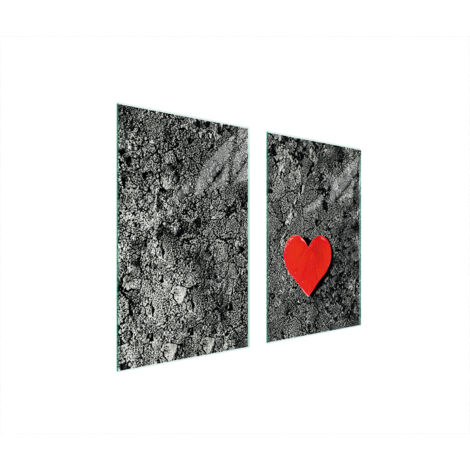 PIASTRA PROTETTIVA IN VETRO PER STUFA 75x52 CUORE