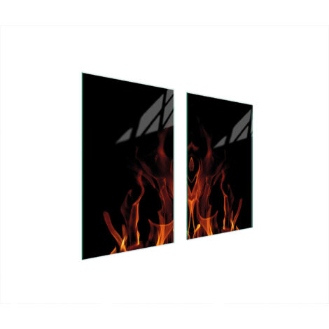 PIASTRA PROTETTIVA IN VETRO PER STUFA 75x52 FIRE