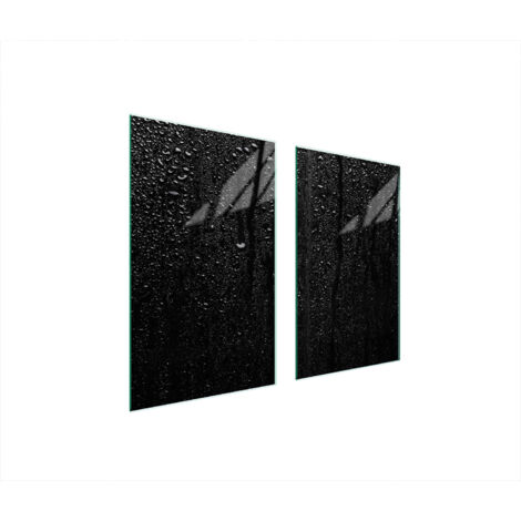 PIASTRA PROTETTIVA IN VETRO PER STUFA 75x52 NERO