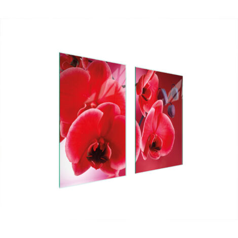 PIASTRA PROTETTIVA IN VETRO PER STUFA 75x52 ORCHIDEA