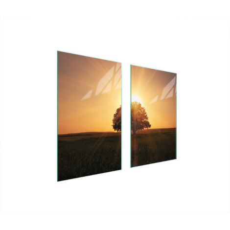 PIASTRA PROTETTIVA IN VETRO PER STUFA 75x52 TREE