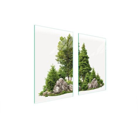 PIASTRA PROTETTIVA IN VETRO PER STUFA 75x52 TREE