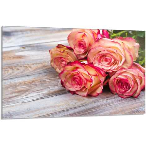 Piastra protettiva in vetro per stufa 80x52 Rose