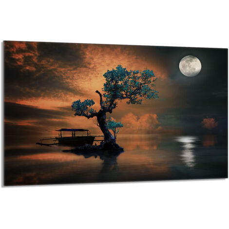 Piastra protettiva in vetro per stufa 80x52 Tree