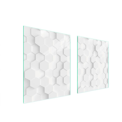 PIASTRA PROTETTIVA IN VETRO PER STUFA 85x52 BIANCO