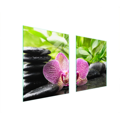 PIASTRA PROTETTIVA IN VETRO PER STUFA 85x52 ORCHIDEA