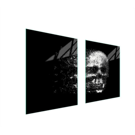 PIASTRA PROTETTIVA IN VETRO PER STUFA 85x52 SKULL