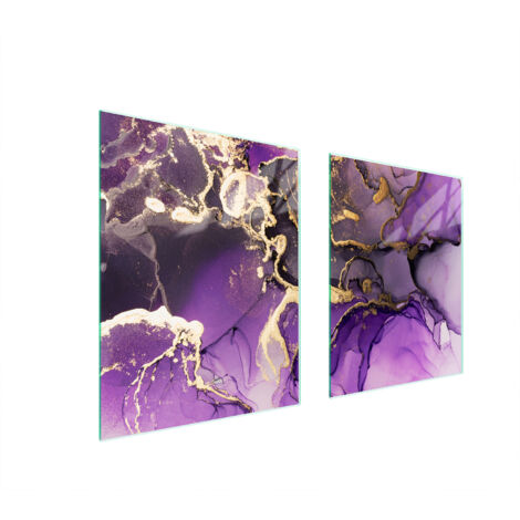 PIASTRA PROTETTIVA IN VETRO PER STUFA 85x52 VIOLA