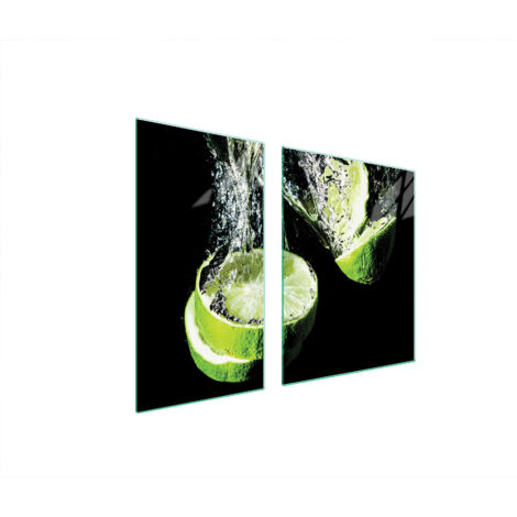 PIASTRA PROTETTIVA IN VETRO PER STUFA 90x52 LIME