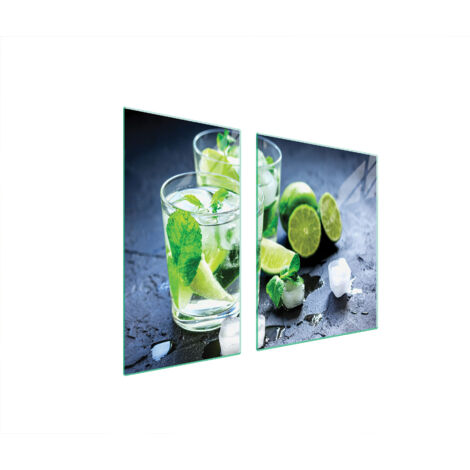 PIASTRA PROTETTIVA IN VETRO PER STUFA 90x52 LIME