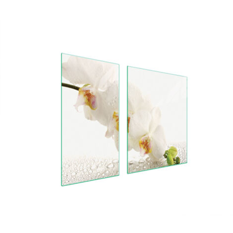 PIASTRA PROTETTIVA IN VETRO PER STUFA 90x52 ORCHIDEA