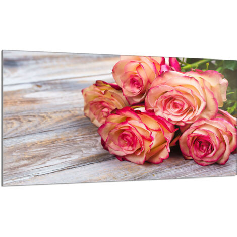 Piastra protettiva in vetro per stufa 90x52 Rose