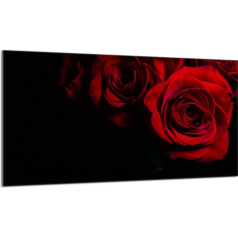 Piastra protettiva in vetro per stufa 90x52 Rose