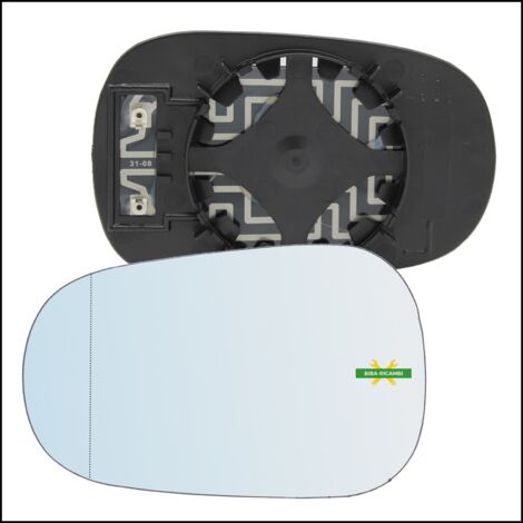 Piastra retrovisore asferica termica lato sx-guidatore per renault clio i (b/c)