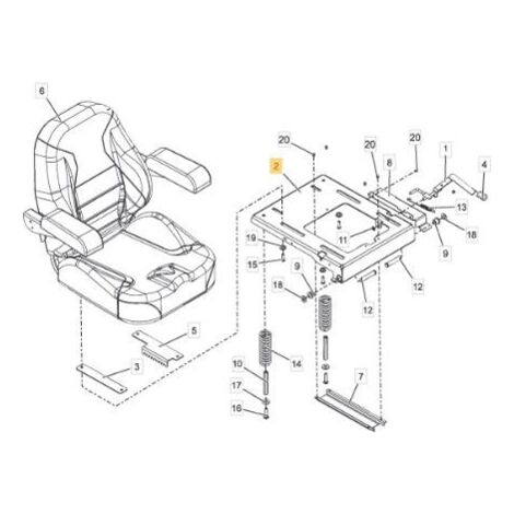 PIASTRA SEDILE ORIGINALE STIGA - 118830836/0