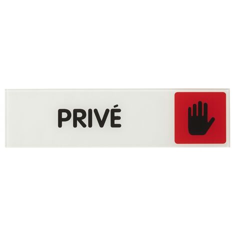 Piastra segnaletica 170x45 mm privato con adesivo - THIRARD