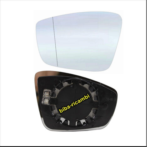 Piastra specchio retrovisore asferico termico lato sx-guidatore per volkswagen u