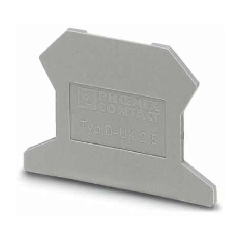 Piastra terminale, D-UK 2,5, grigio